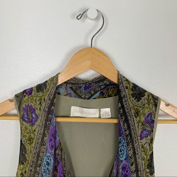 Dana Buchman Sleeveless Boho Silk Top - Picture 5 of 7